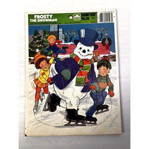 Frosty The Snowman Holiday Golden Frame Tray Puzzle Vintage 1985 Christmas